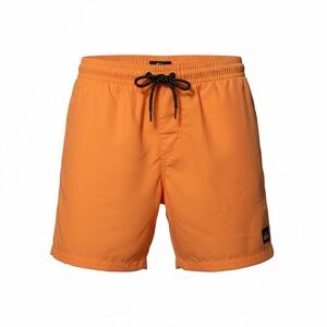 Bright Neon Orange Quicksilver Volley Swim Shorts - Youth Medium